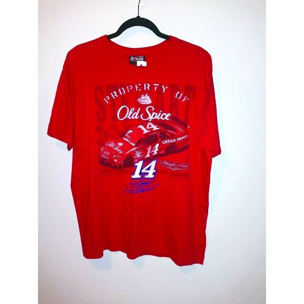Nascar Tony Stewart Racing Car T-shirt All Over Print office depot old spice red
